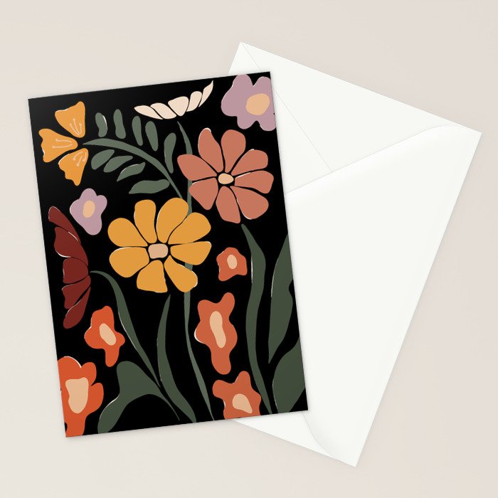 TROPICAL floral night Stationery Card Gallery Image 2