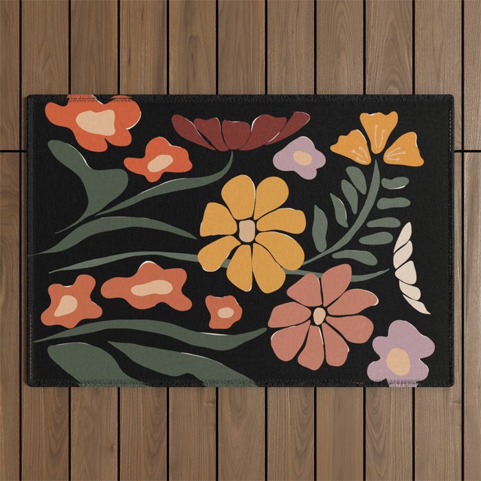 TROPICAL floral night Outdoor Rug Gallery Image 1