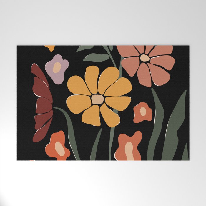 TROPICAL floral night Welcome Mat Gallery Image 1