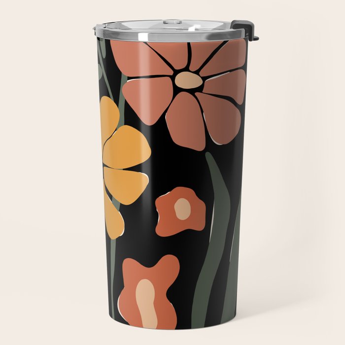 TROPICAL floral night Travel Mug Gallery Image 2