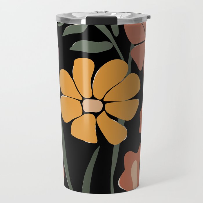 TROPICAL floral night Travel Mug Gallery Image 1