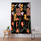 TROPICAL floral night Window Curtain Gallery Image 5