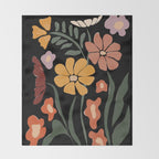 TROPICAL floral night Throw Blanket Gallery Image 2