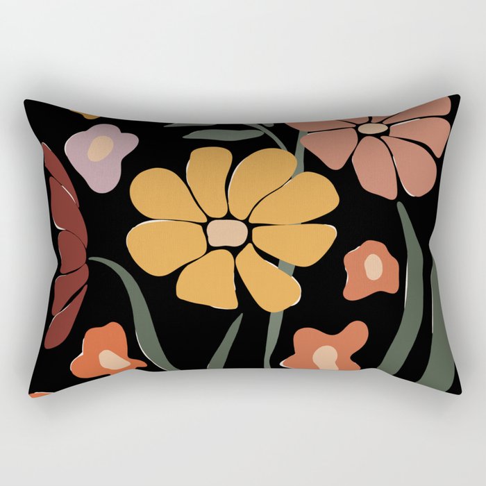 TROPICAL floral night Rectangular Pillow Gallery Image 1