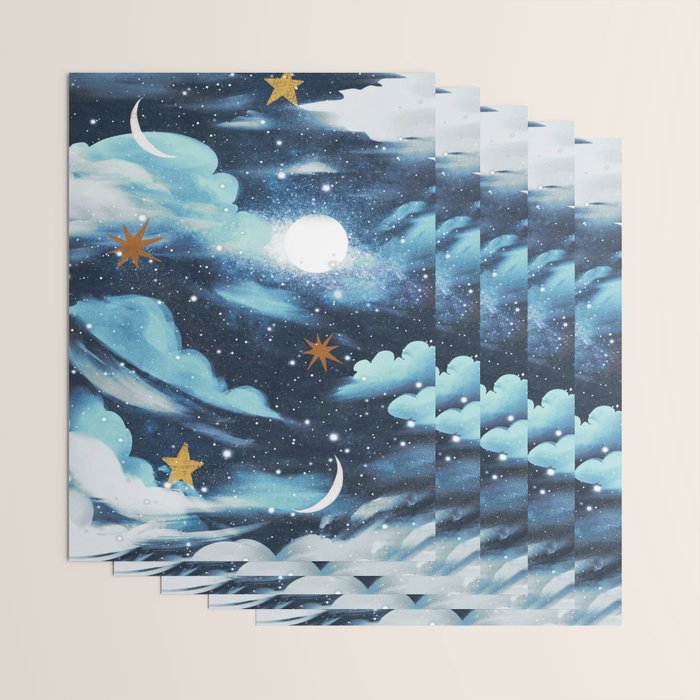 Moonlit Cloud Fantasy A Wrapping Paper Gallery Image 3