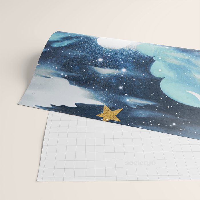 Moonlit Cloud Fantasy A Wrapping Paper Gallery Image 2