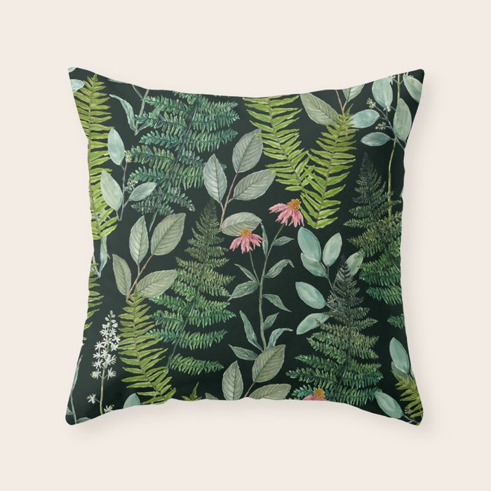 Pacific Northwest Plants Throw Pillow Gallery Image 6