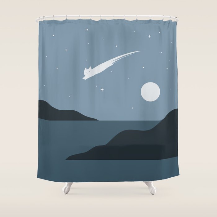 Cat Landscape 43 Shower Curtain Gallery Image 1