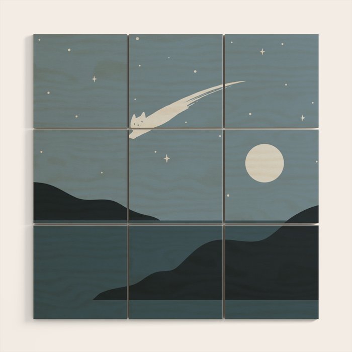 Cat Landscape 43 Wood Wall Art Gallery Image 1