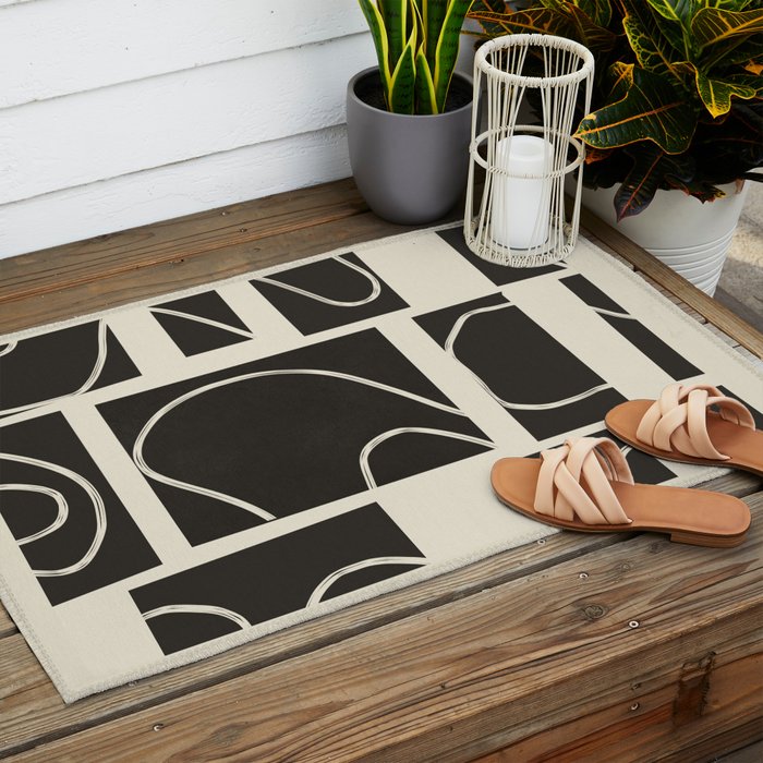 Abstract Pathways 1 Outdoor Rug Gallery Image 2