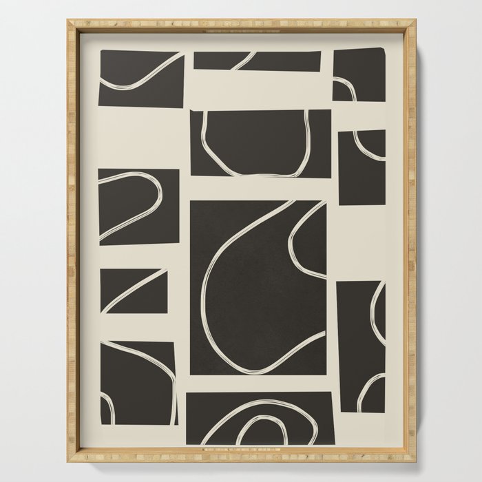 Abstract Pathways 1 Serving Tray Gallery Image 1