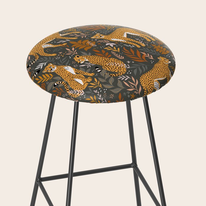 Wild Cheetah Pattern II - Autumn Stool Gallery Image 2