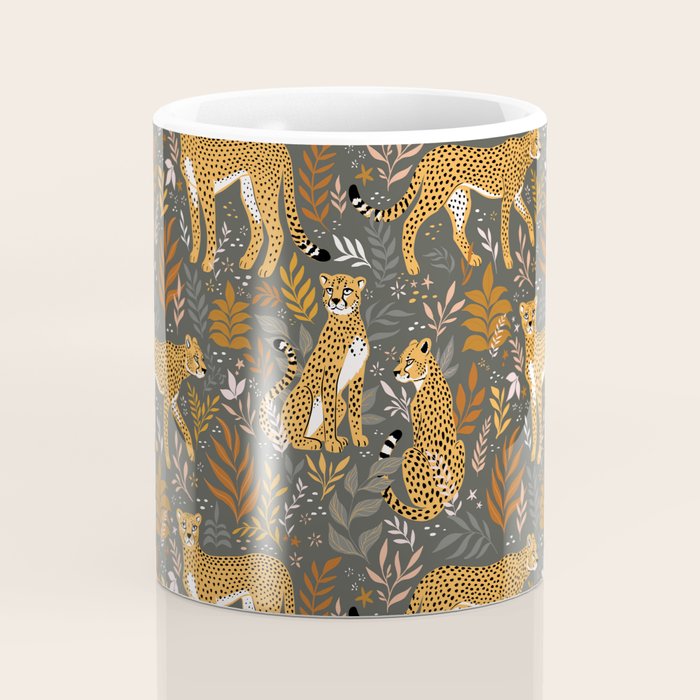 Wild Cheetah Pattern II - Autumn Coffee Mug Gallery Image 4