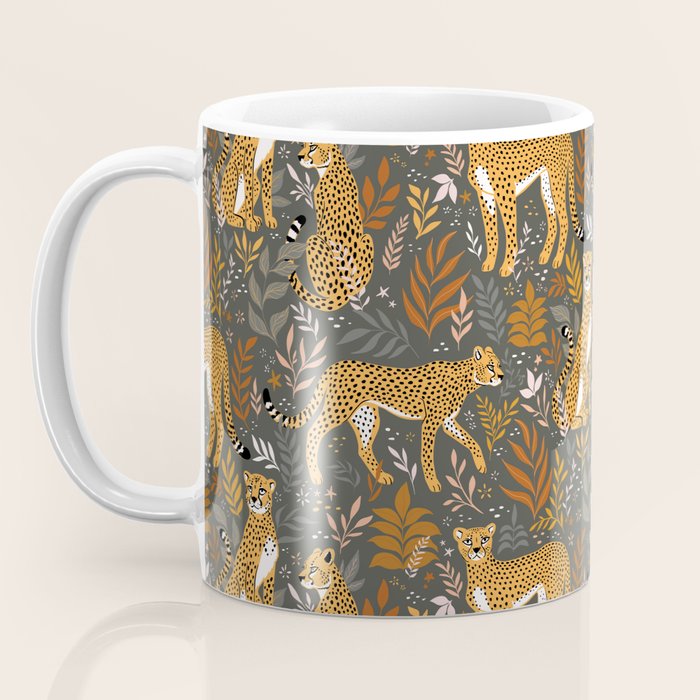 Wild Cheetah Pattern II - Autumn Coffee Mug Gallery Image 3