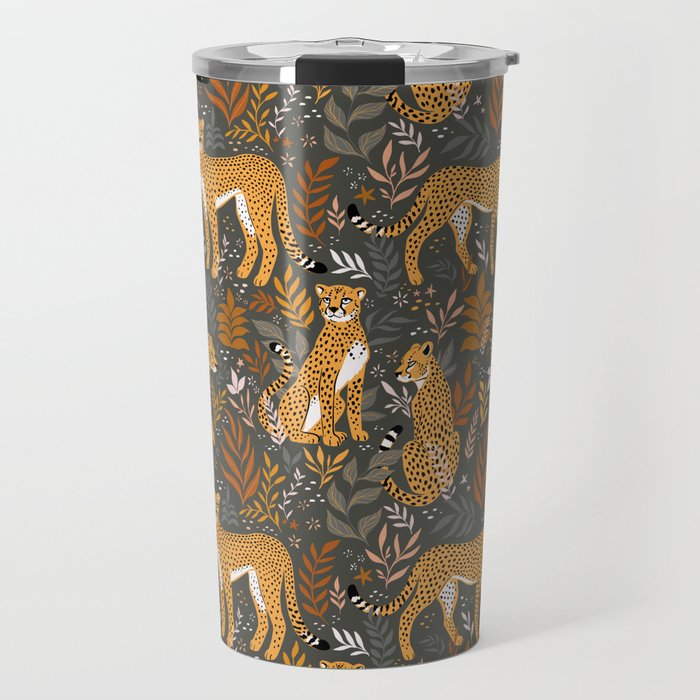Wild Cheetah Pattern II - Autumn Travel Mug Gallery Image 1