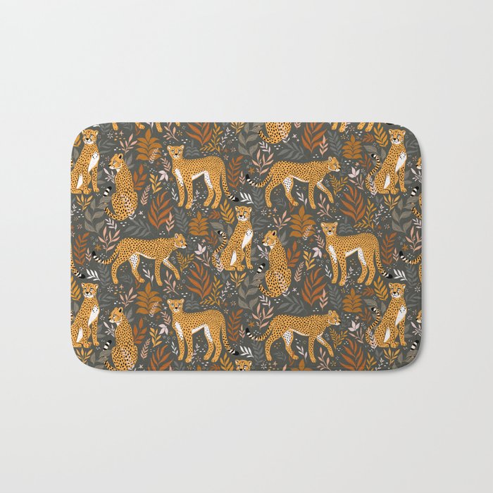Wild Cheetah Pattern II - Autumn Bath Mat Gallery Image 1