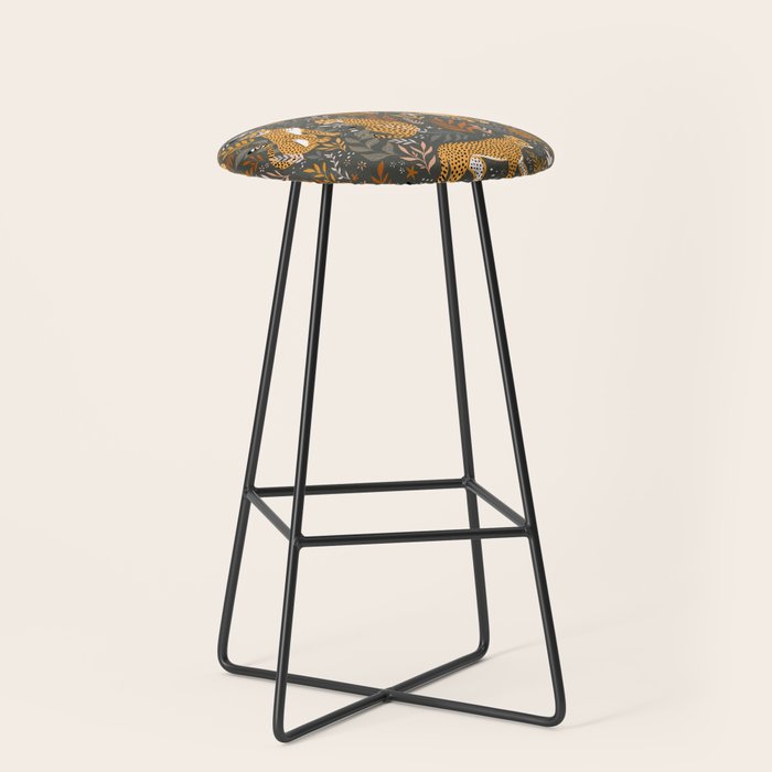 Wild Cheetah Pattern II - Autumn Stool Gallery Image 1