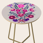 Mexican Bird Motif Gray Side Table Gallery Image 2