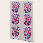 Mexican Bird Motif Gray Wallpaper Gallery Image 2