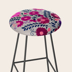 Mexican Bird Motif Gray Stool Gallery Image 2