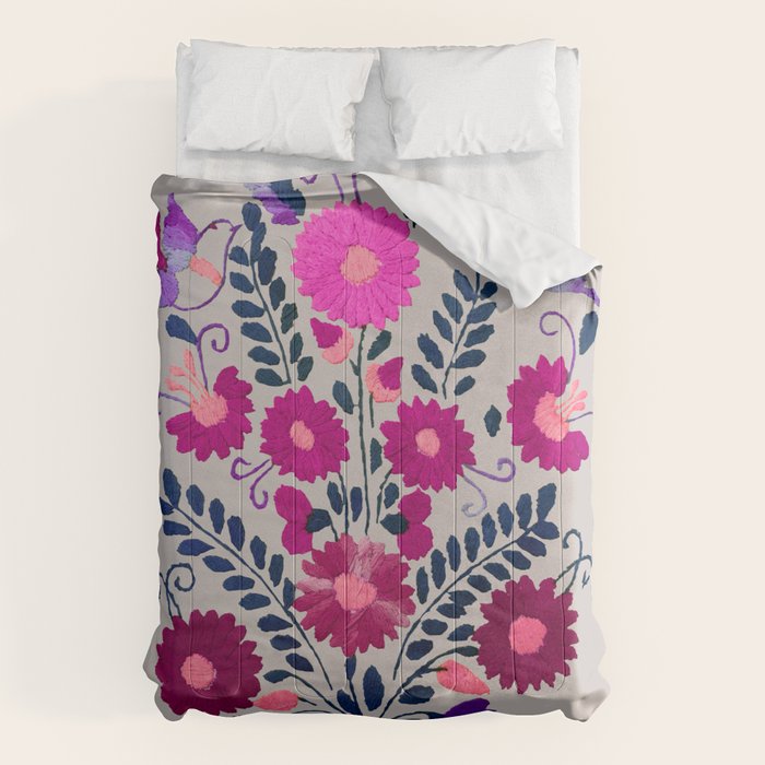 Mexican Bird Motif Gray Comforter Gallery Image 6