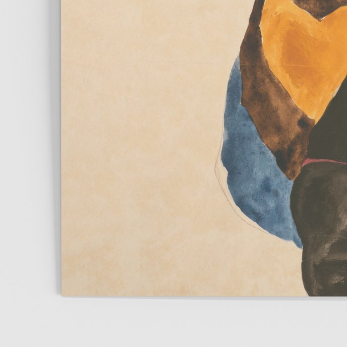 Standing Woman Egon Schiele Vintage Feminist Drawing Modern Minimalist Bathroom Colorful Rare Decor Poster Gallery Image 3