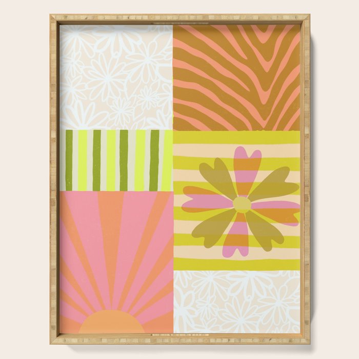 Sun Blocks, Vacation Mode Serving Tray Gallery Image 1
