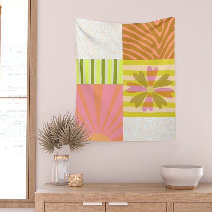 Sun Blocks, Vacation Mode Wall Tapestry Gallery Image 2