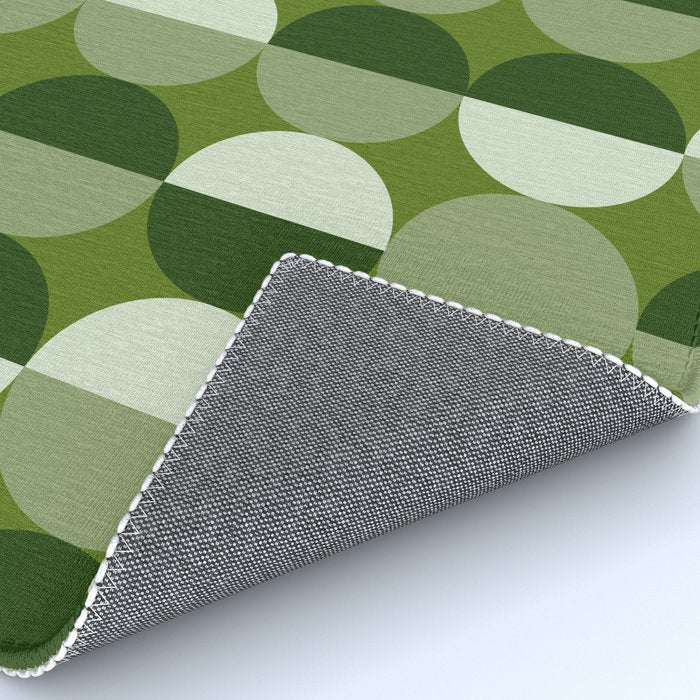 Retro 70s disco half circles sage green Rug Gallery Image 4
