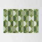 Retro 70s disco half circles sage green Rug Gallery Image 2