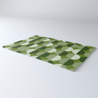 Retro 70s disco half circles sage green Rug Gallery Image 3