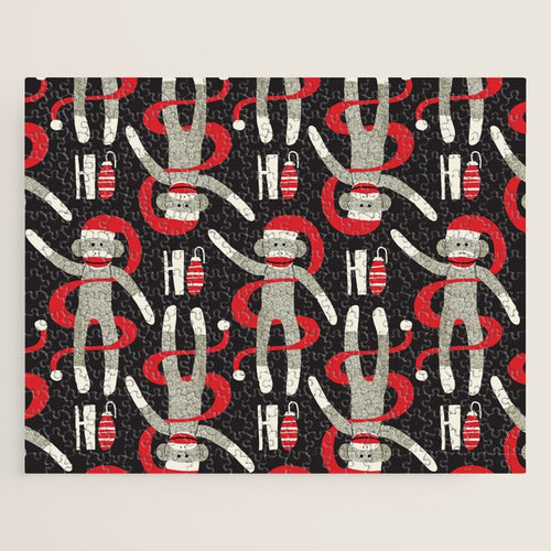 Sock Monkey Santa Jigsaw Puzzle Gallery Image 1