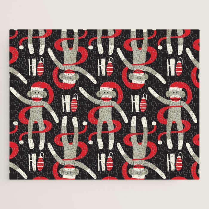 Sock Monkey Santa Jigsaw Puzzle Gallery Image 1