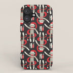 Sock Monkey Santa iPhone Case Gallery Image 1