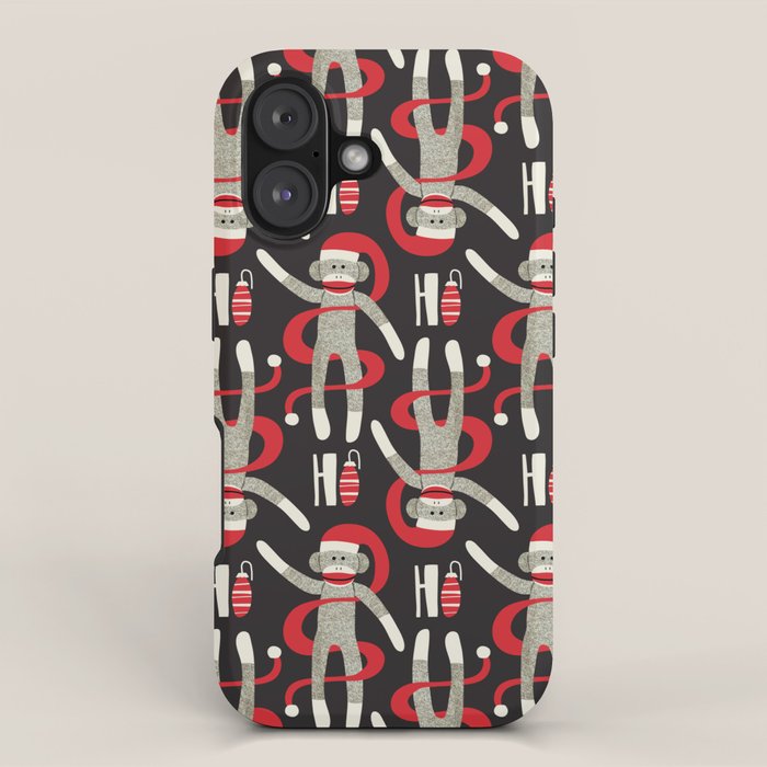 Sock Monkey Santa iPhone Case Gallery Image 1