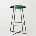 Abstract Pour Painting Liquid Marble Abstract Dark Green Painting Gold Accent Agate Stone Layers Stool Gallery Image 1