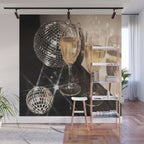 Disco Glam Champagne Dreams Shimmering Reflections  Wall Mural Gallery Image 1