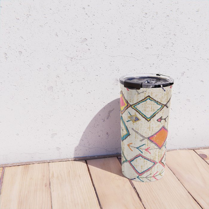 Traditional Vintage Moroccan Berber rug Travel Mug Gallery Image 4