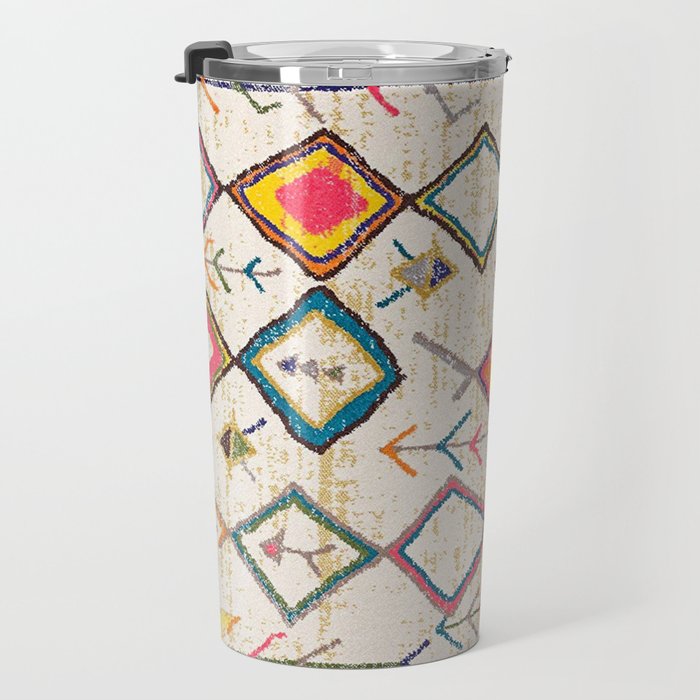Traditional Vintage Moroccan Berber rug Travel Mug Gallery Image 3