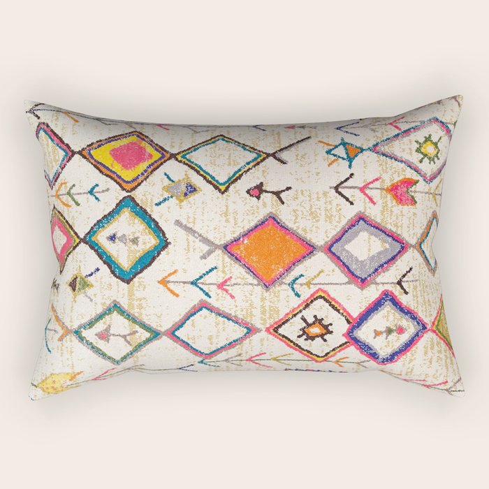 Traditional Vintage Moroccan Berber rug Rectangular Pillow Gallery Image 2