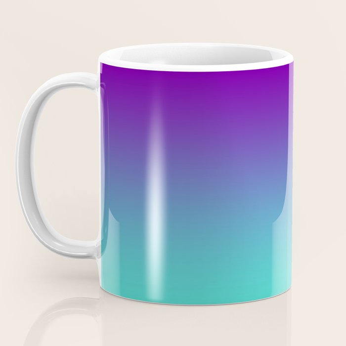 Violet Purple and Turquoise Ombre Coffee Mug Gallery Image 3