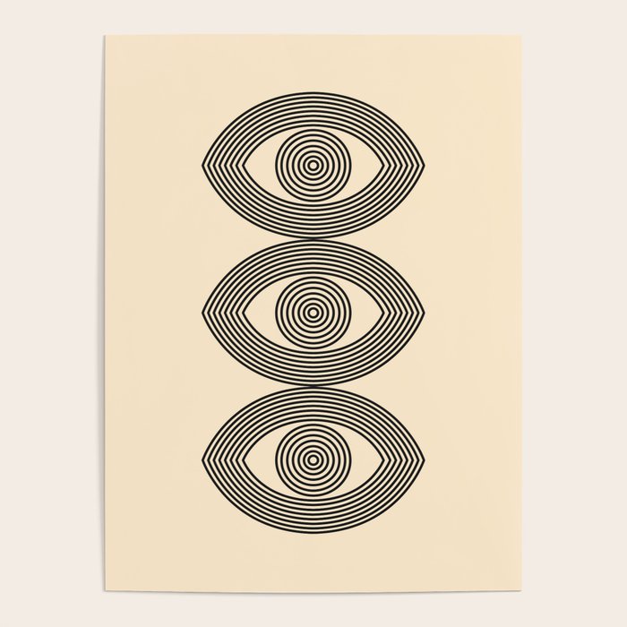 Abstraction_EYE_LINE_POP_ART_Minimalism_001X Poster Gallery Image 1
