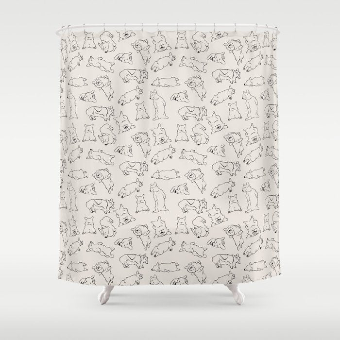 More Sleep Corgi Shower Curtain Gallery Image 1
