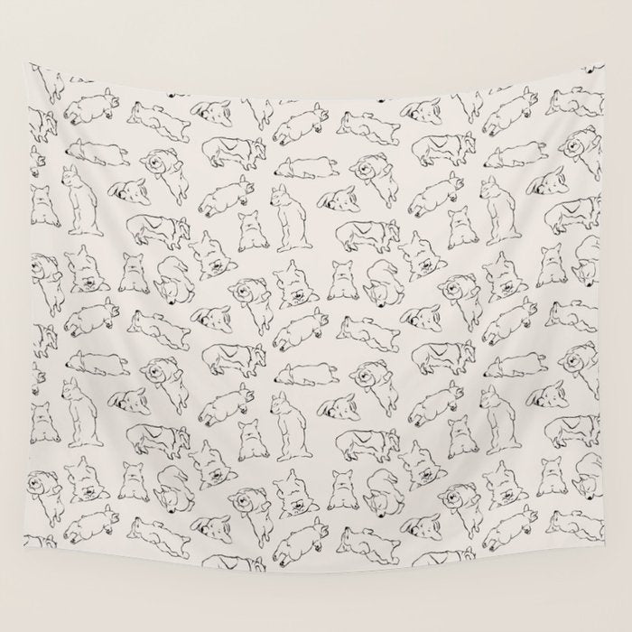 More Sleep Corgi Wall Tapestry Gallery Image 4