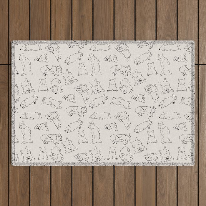 More Sleep Corgi Outdoor Rug Gallery Image 1