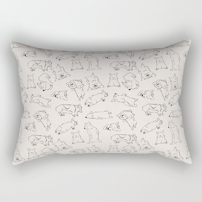 More Sleep Corgi Rectangular Pillow Gallery Image 2