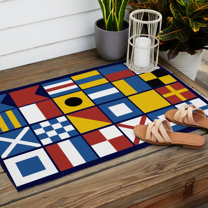Nautical Flags Outdoor Rug Gallery Image 2