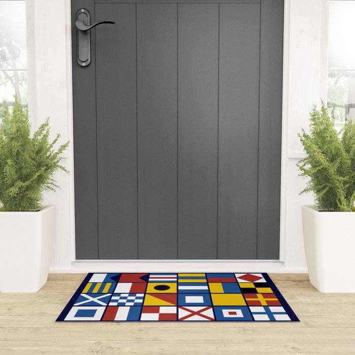 Nautical Flags Welcome Mat Gallery Image 3