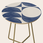 Mid Century Modern Geometric Blue Side Table Gallery Image 2
