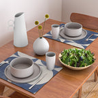 Mid Century Modern Geometric Blue Placemat Gallery Image 2